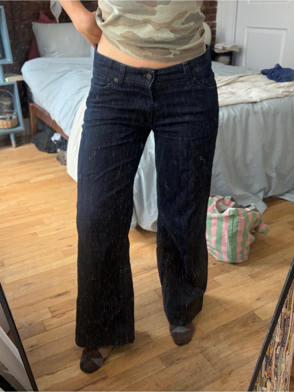 Citizens Of Humanity Dark Indigo Wide-Leg Jeans